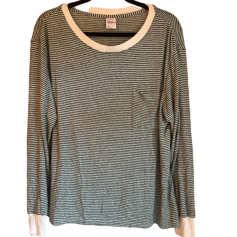 Stars Above Green & White Striped Long-Sleeve Shirt XL